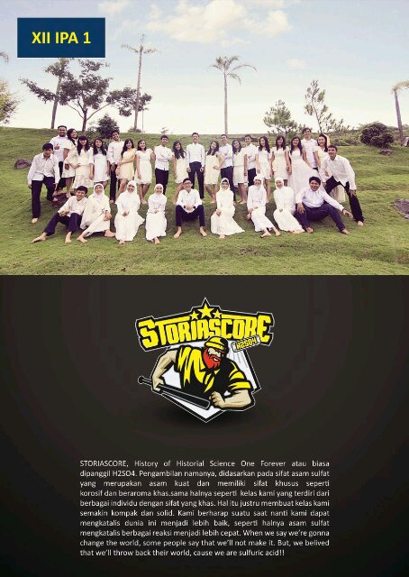 History of Hysteria Science One 4ever | StoriaScore | XII IPA 1 '12-'13 Stetsa | udah lulus dan jadi kepompong!