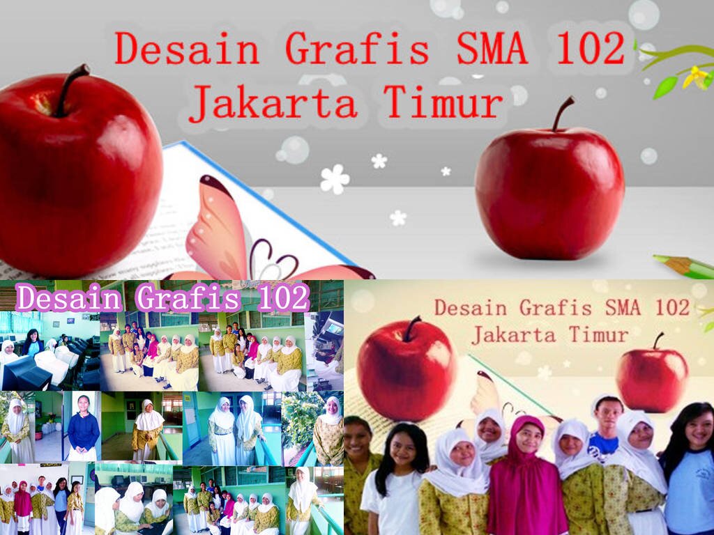 Akun Desain Grafis SMAN 102 Jakarta Timur. Di dampingi oleh bu Bunga Rochaeny . Dari jam 15.00-16.00. Mari berkarya warnai duniamu :)