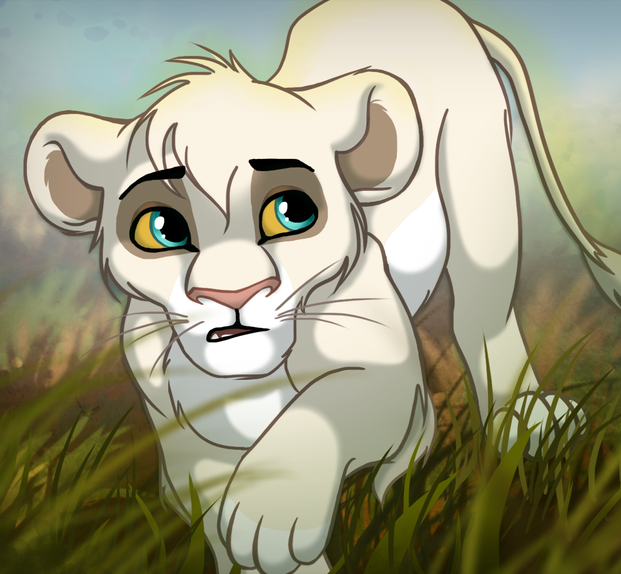 I'm Tavi and i am a white lion. I live in the pridelands. I don't have a family but I can take care of myself.