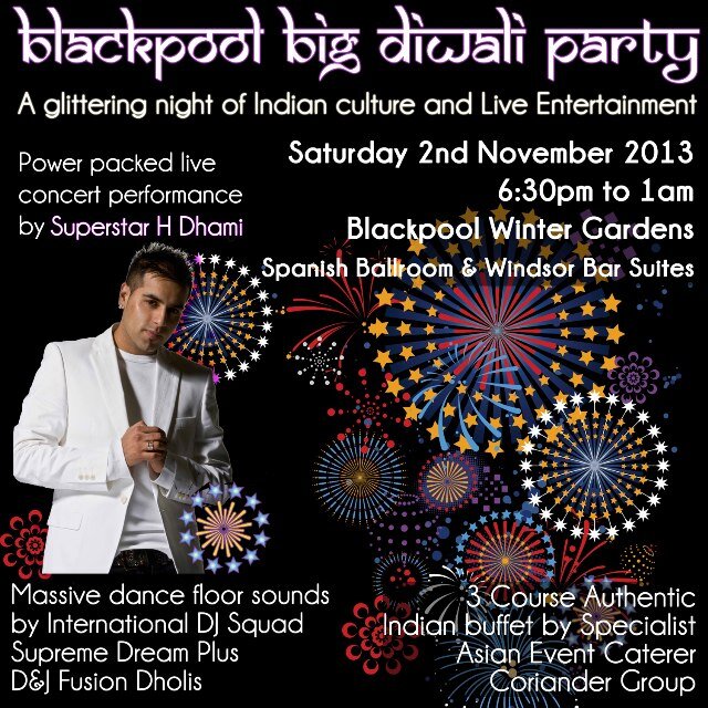 An Amazing Annual Diwali Celebration Evening of Authentic Indian Food & Mind Blowing Live Entertainment of Classical, Bollywood, Bhangra & Folk Music & Dance