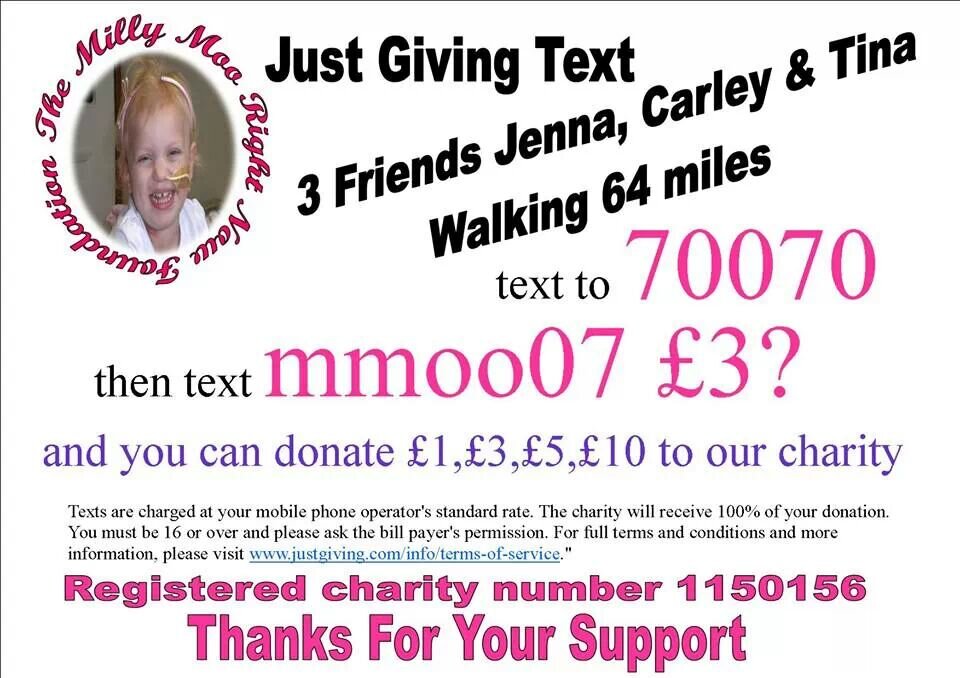 Guys please text and donate for our gillingham to brighton walk next april!!! Camping cesspits and bucket showers included!!! X