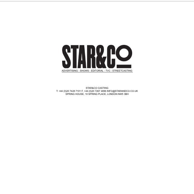 With over 10 years experience, Star & Co is a leading casting agency | London & NYC | Advertising | Shows | TVC | Editorial | E-Commerce | Street Cast
