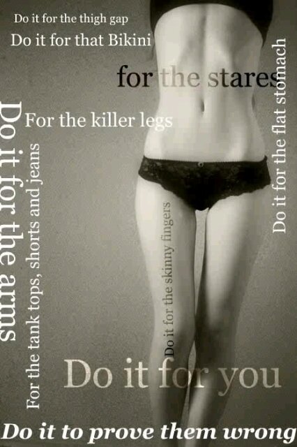 I just want to be thin, then I will be perfect... Skinny = perfection!!