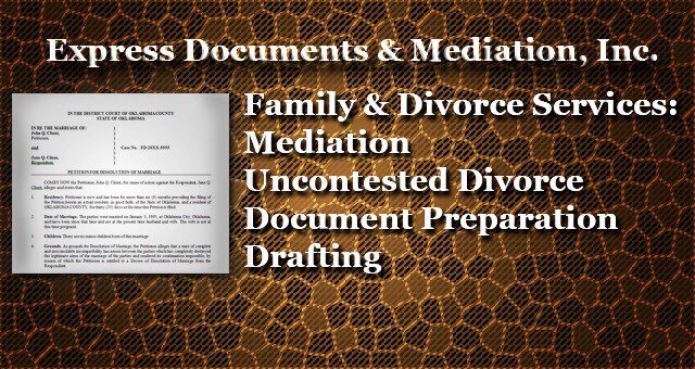 We are an Oklahoma Privately Owned Family and Divorce Mediation Practice. Our specialty is Alternate Dispute Resolution in Oklahoma Divorce