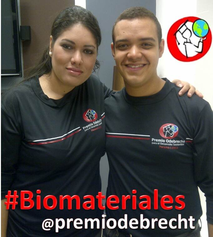 Apoyamos a #Biomateriales, presentado por Olmedo Hernández y Pilar Moreno, asesor: Indira Franco; UTP PTY en Premio Odebrecht 13