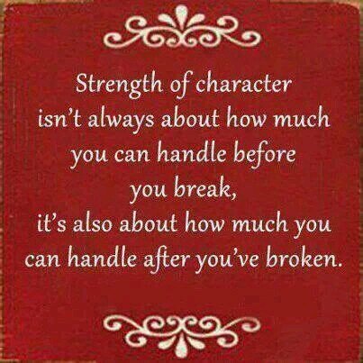The only way out...is to pick yourself up....and change it...