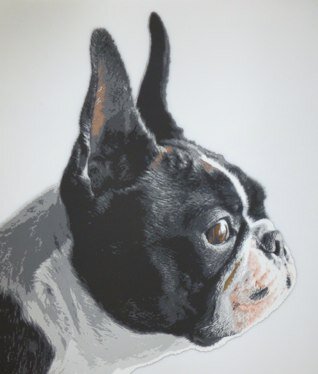 Capturing the essence of your dog on a canvas of glass; the eyes, expression, breed type and the emotion of loving a breed...