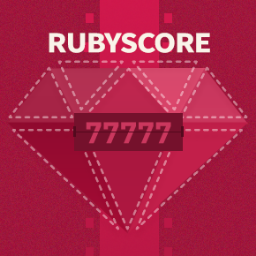 RubyScore's profile picture. Get instant rating for any Ruby developer. Submit GitHub username and receive an A to F grade.