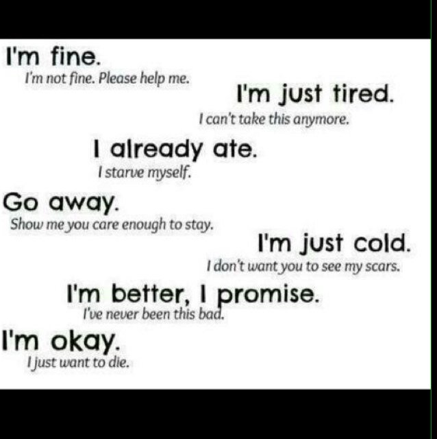 I cut. Im anorexic. Im insucure. No hate please