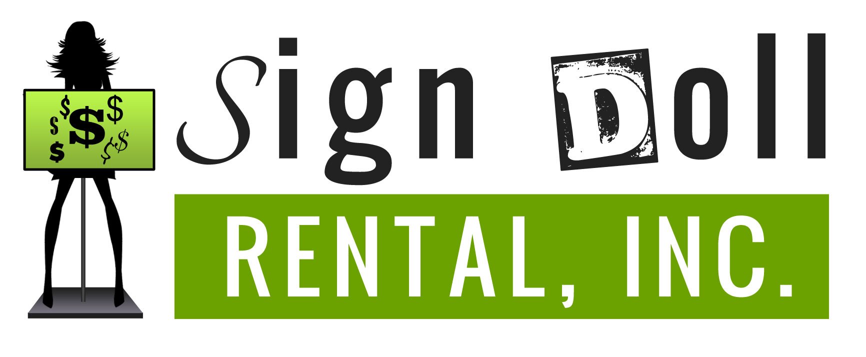 Sign dolls rental, we specialize in trade shows. Use us in your next trade show, and see how you get noticed.