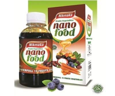 Nano Food minuman kesehatan alami yang dibuat dari sinergi 19 herbal yang kaya akan multivitamin, mineral, antioksidan, dan serat alami.