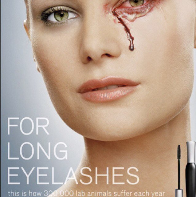 Every brand of make up or shampoo we use gets tested on poor inocent animals that have done nothing wrong.We wouldnt like to go throug the pain,why should they?