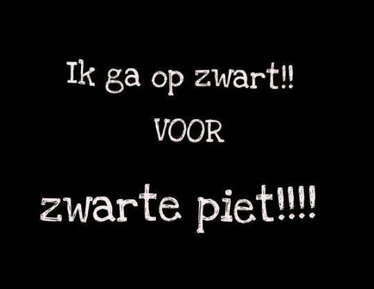 Ik ga op Zwart voor @DeZwartePiet! Volg, RT en ga met je ava ook op zwart voor #Zwartepiet! #HandenAfVanPiet #TeamZwartePiet #Traditie