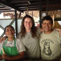 Two volunteer's working to save a 16,000 acre pristine reserve in the cloud forest of Ecuador, Maquipucuna. In the top five biodiversity hotspots of the world.