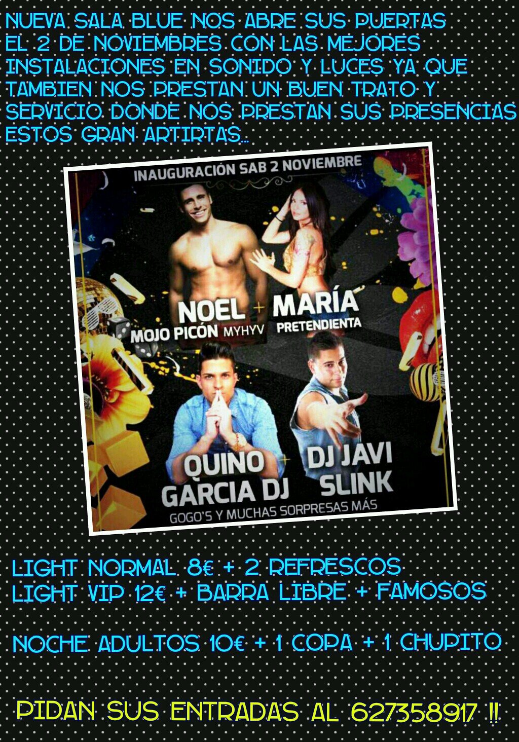 Es la nueva sala BLUE con las mejores instalaciones y servicios.627358917