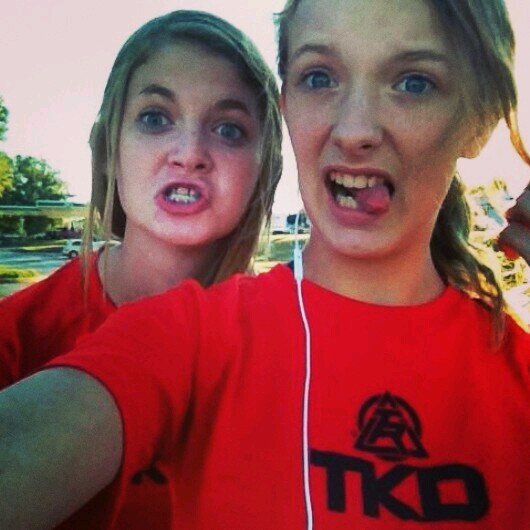 aye it's Katie I'm a blue belt in taekwondo. y'all keep it classy and never trashy. my baabe/bestfriend is Helen. taken 08/12/13 (: