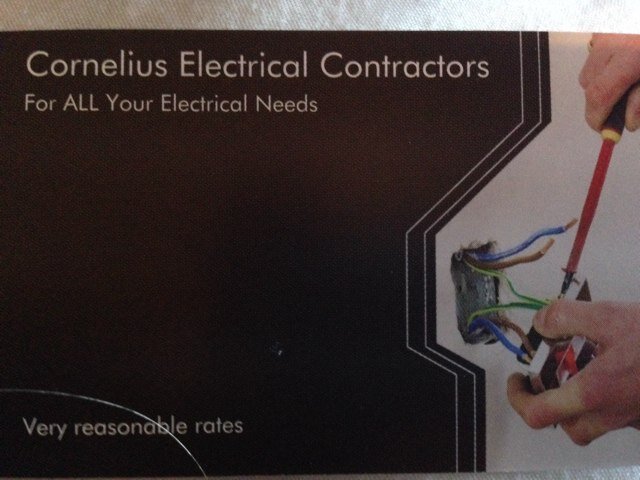 Electrical Company based in West Hunsbury, Northampton
Contact us for a free quote 
Corneliuselectrical@hotmail.com