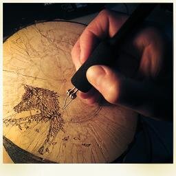 Pyrography (wood burning) artist with a love for snow, waves and mountain bike  trails... #leroc_art
