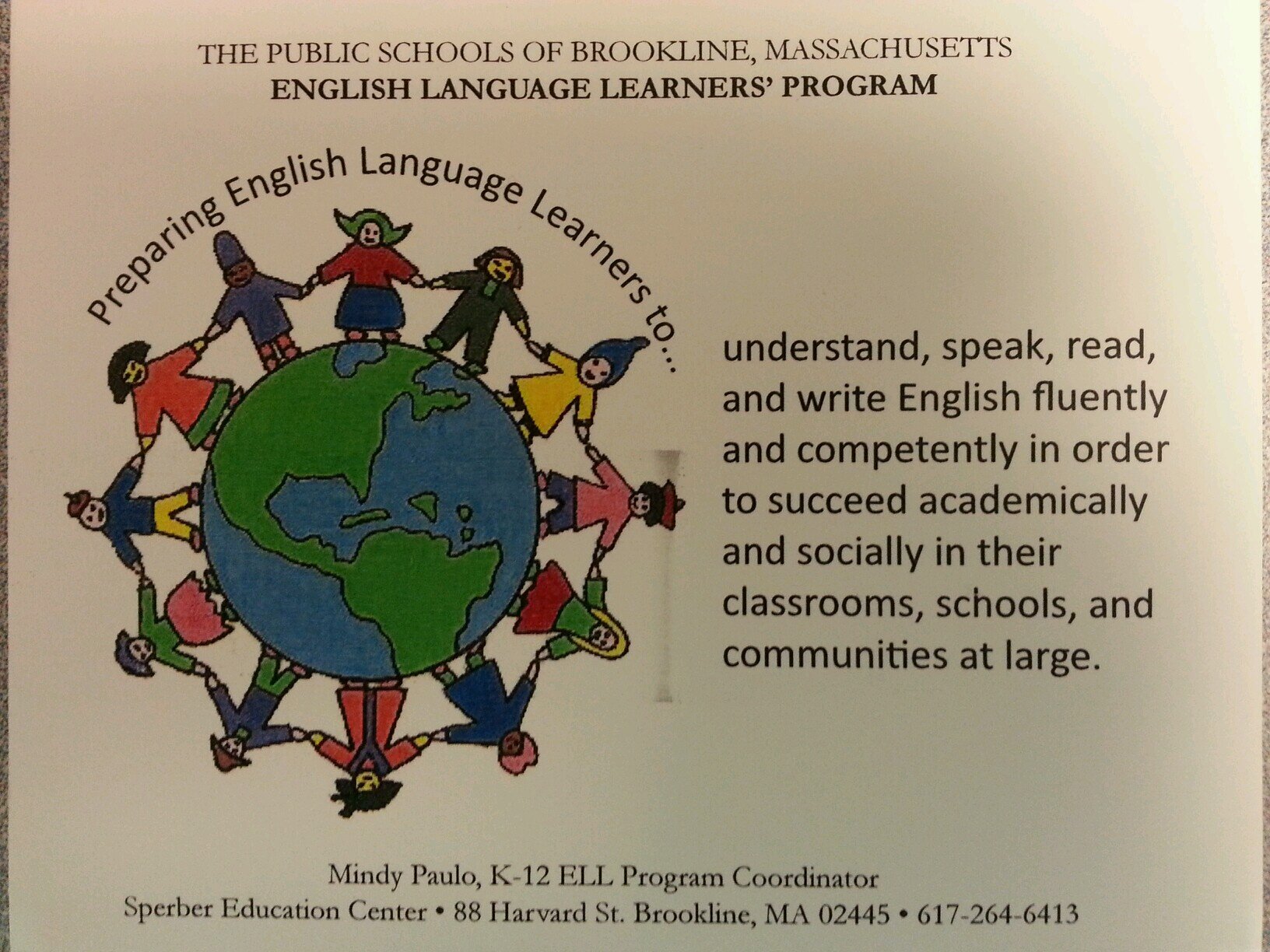 Official Twitter account for the Public Schools of Brookline's English Language Learners (ELL) Program
