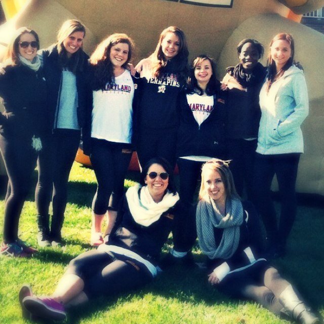 The UMD Diamond Girls serve as game-day hostesses, provide bat and ball girl services, and help the community by volunteering with Kids in Action!