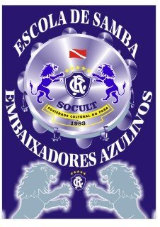 SOU A ESCOLA DE SAMBA EMBAIXADORES AZULINOS, A REPRESENTANTE DA OTS. SOCULT E DA IMENSA NAÇÃO AZUL DO CLUBE DO REMO NO CARNAVAL DE BELÉM DO PARÁ.