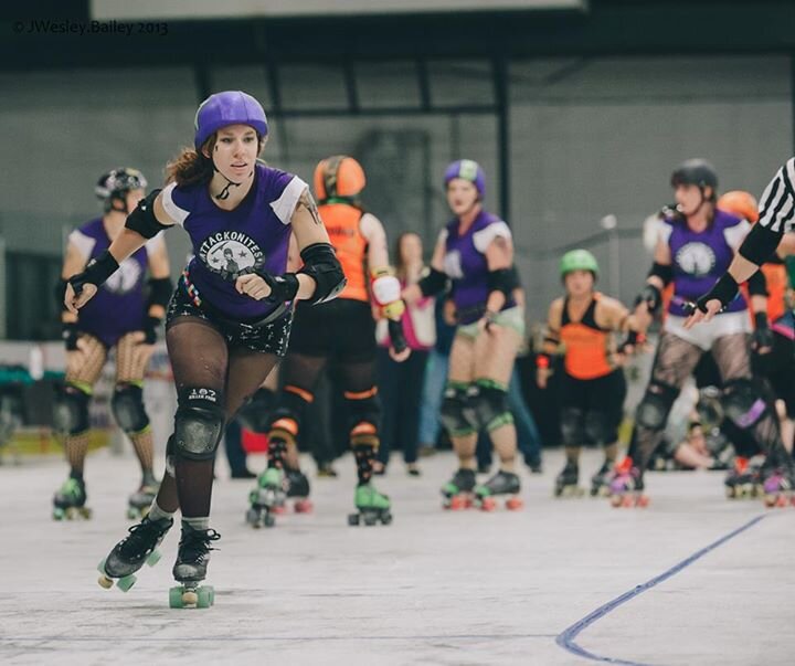 Dahlinquent #18. Moose Lake Mafia roller derby.