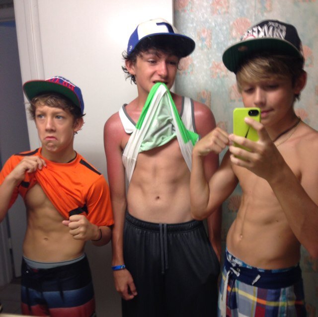 Three boys who talk to their cameras and post it on YouTube.. And take shirtless instagram pictures.