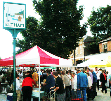 We run the farmers' market in Eltham every 3rd Sunday of the month from 10am to 3pm.  Find us on Passey Place (just off the High St)