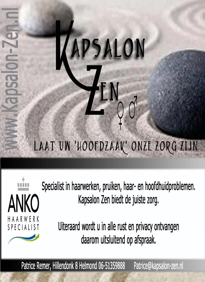 Laat uw ‘Hoofdzaak’ onze zorg zijn: Kapsalon Zen specialist in haarwerken, haar- en hoofdproblematiek.Patrice Remer, eigenaar van Kapsalon Zen, is inmidde
Missi