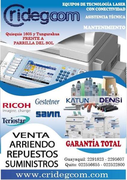 Cridegcom1's profile picture. Empresa dedicada a la comercialización de suministros-repuestos ricoh, copiadoras de acuerdo a su necesidad de trabajo