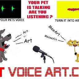PET VOICE ART records your Pets voice and transforms it into ART you can see.