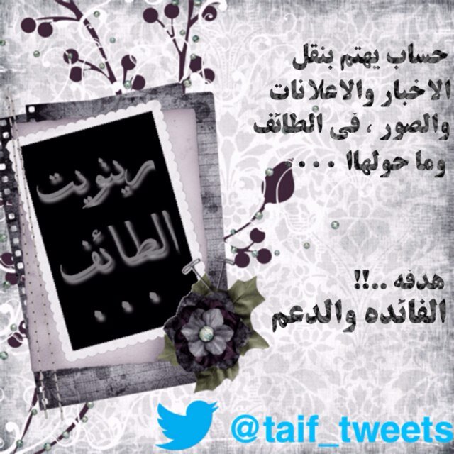 حساب متخصص بنقل الأخبار والإعلانات والصور في #الطائف وما حولها .. هدفه الفائدة والدعم ، و خدمة أهالي و زوار منطقة #الطائف