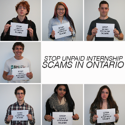 Ontario_Interns's profile picture. We are students and activists urging the Ontario government to take action on unpaid internship scams