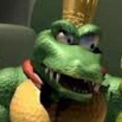 I'm King of the Kremlings and I'm King K. Rool! One day I will conquer the Congo Bongo island! Huhuhuhahaha..