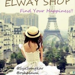 Elway Shop~ Find your happines!!
Minat?Contact PIN 2AF8B16C (Syasya) @SyaSungkar / SMS 083808811126 (Ainun) @oshainun