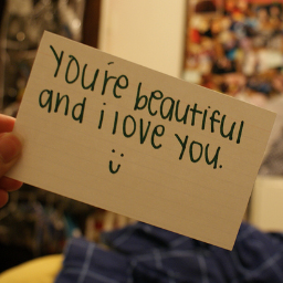You are gorgeous, amazing and beautiful! Never forget it! If you are ever going through hard times and want someone to talk to I'm here!