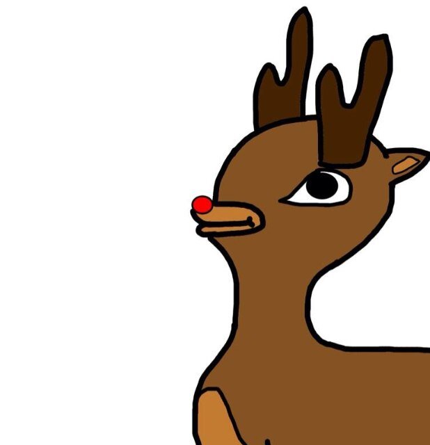 Am Rudolf teh Red Nosed Raindeer- I hav an relli fukn shini nose- I wurk  fer Santuh Claus- Am kinda a big deel