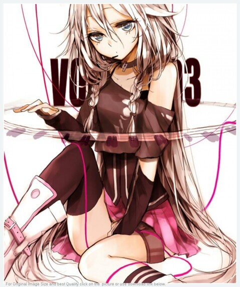 Hi my name is IA. I'm a #vocaloid3. Oh and I should probably mention I'm #single. My real name is Aria on the planetes! Call me Ia.