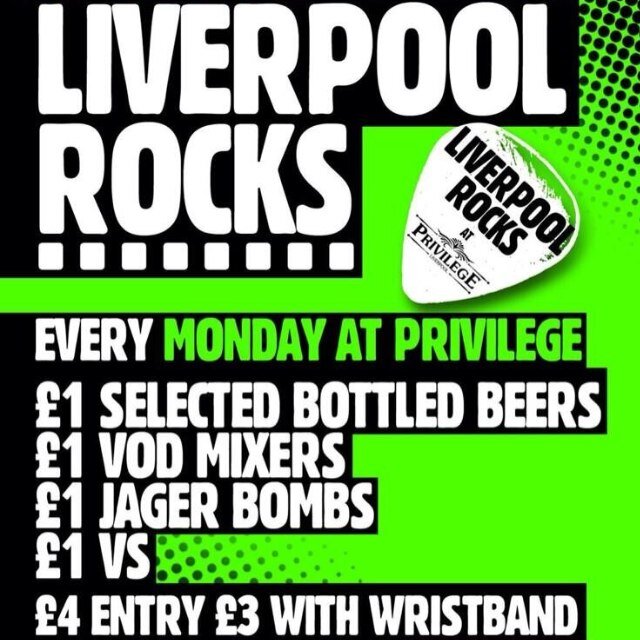 Liverpool rocks launches @clubprivilegel1 every monday. LIVERPOOL ROCKS. MONDAYS WILL NEVER BE THE SAME #students