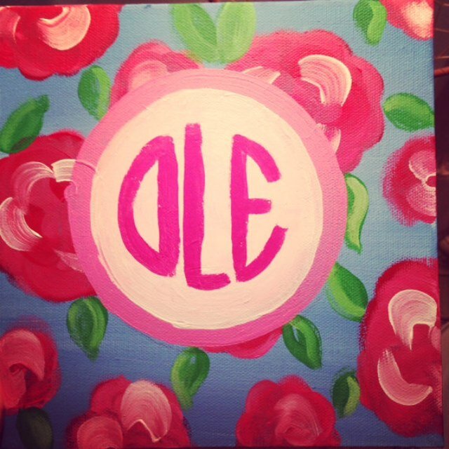 Monogram and sorority paintings Personal: @DI_etcoke