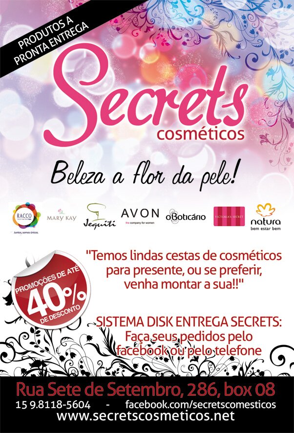 Aqui você encontra as melhores marcas reunidas em um único lugar com preços e descontos exclusivos. Desconto de até 40%. Fiquem ligados nas dicas e promoções