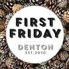 First Friday Denton - monthly event in Denton, Texas. Merchants, restaurants, galleries and businesses stay open late, have guest artists and musicians for FFD.