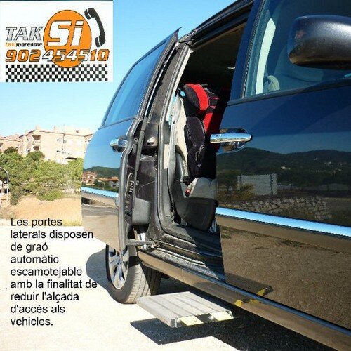 Taxis adaptats per al transport de persones amb mobilitat reduïda. tel 902454510