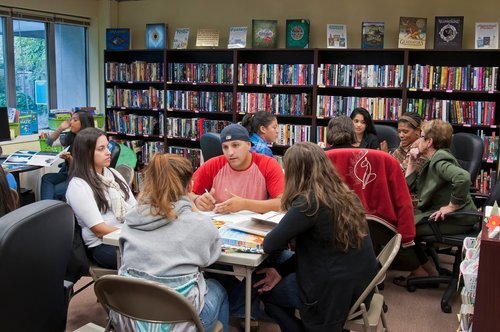 Children's and Young Adult literature review center.  Approx 10,000 fiction and non-fiction books available for check-out as well.