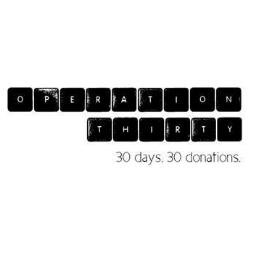 30 Days. 30 Donations.