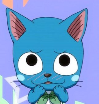 Aye sir! Happy the Blue Exceed at your service! Natsu's partner and best friend! Fish~ Fish~ Fish~ Fish~!