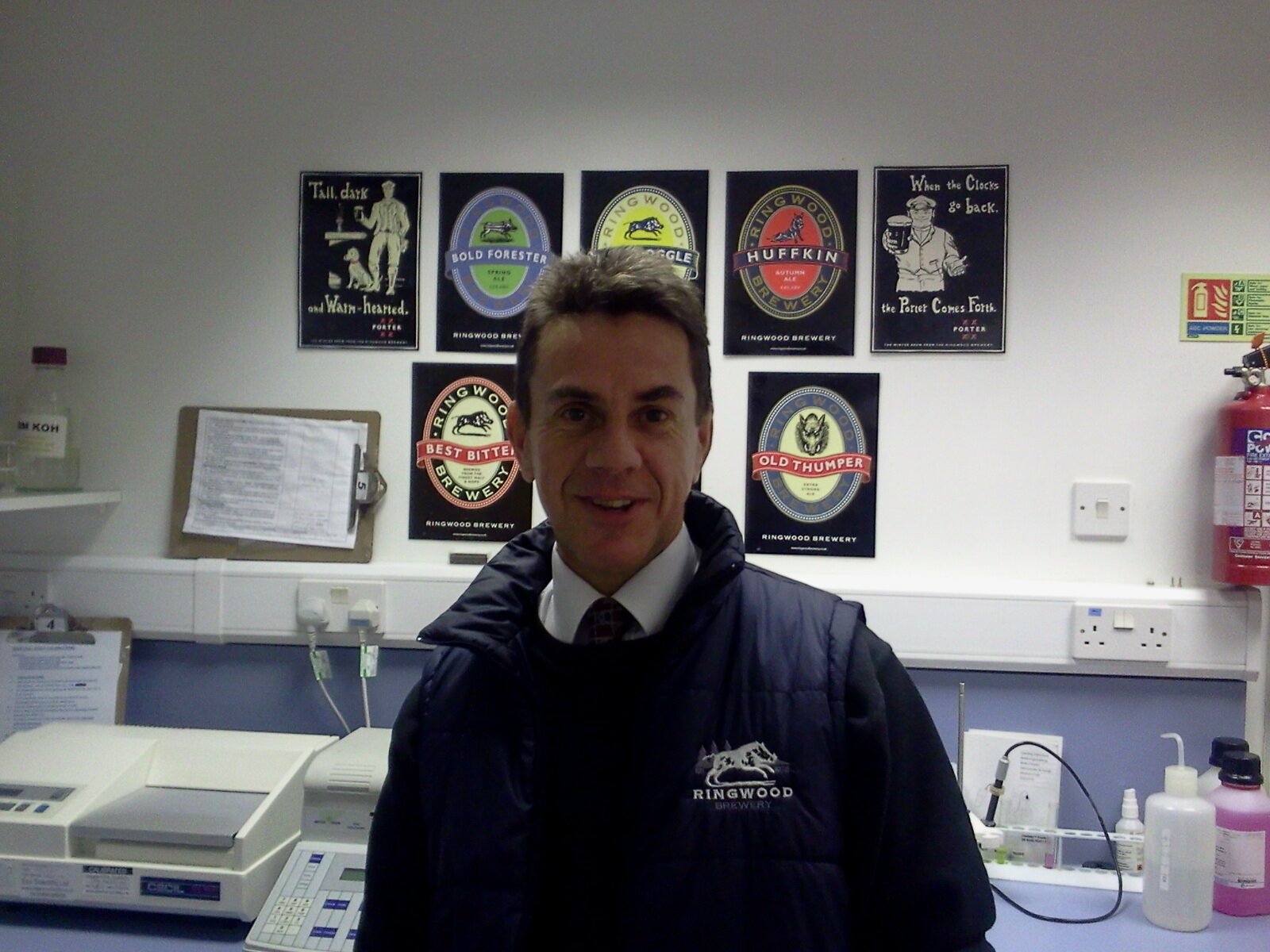 Head Brewer at Ringwood Brewery, talking Ringwood Production.  I love real ale, and Classic Motorbikes.