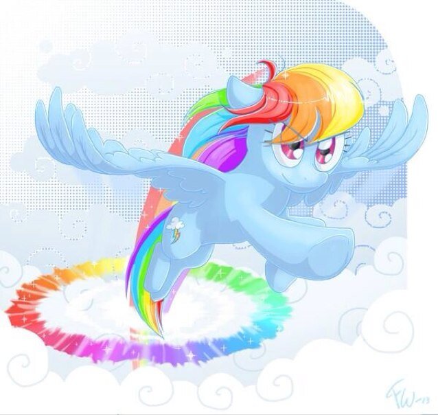 Im rainbow dash! Pinkie Pie and Soarin call me Dashy. My dream is to become a wonderbolt.