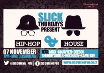 Disoufeng Pub l Soul Evolution Management l Slick Thursdays at Disoufeng Pub. Bringing you a headliner every fortnight.