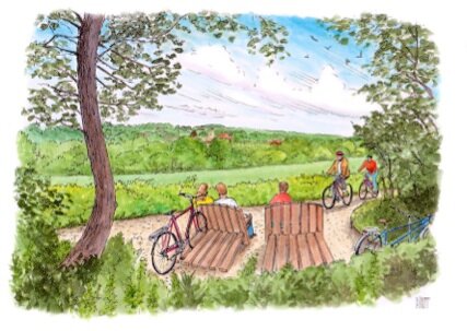 A beautiful destination to rest along National Cycle Network Route 18. A campaign to celebrate the work of Catha Keegan and promote the joy of cycling!